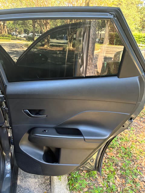Wiped-down door panel