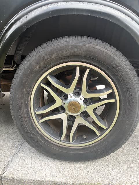 Van wheel and tire after cleaning