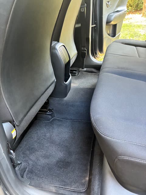 Rear seats and floor after detailing